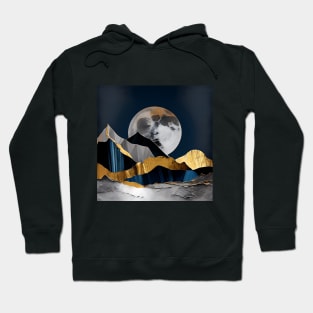 Metallic Moonlit Mountains Hoodie